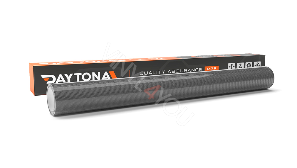 Глянцевая полиуретановая пленка Черный Карбон DAYTONA PPF S200 Carbon Fiber